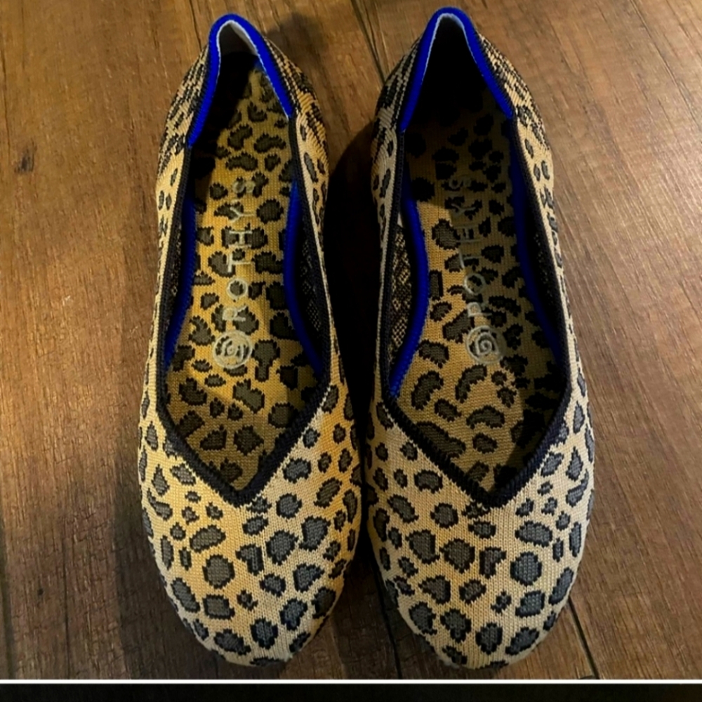 Rothys round toe animal print flats